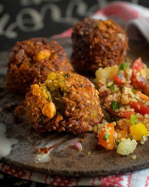 Falafel with quinoa tabouleh at La Suculenta in Guayaquil