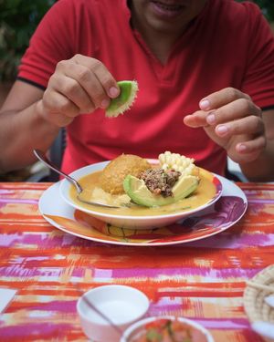 Caldo de bola
Special coast soup with peanut tasty flavor. Comfort food for soul. Unforgettable. at La Suculenta in Guayaquil