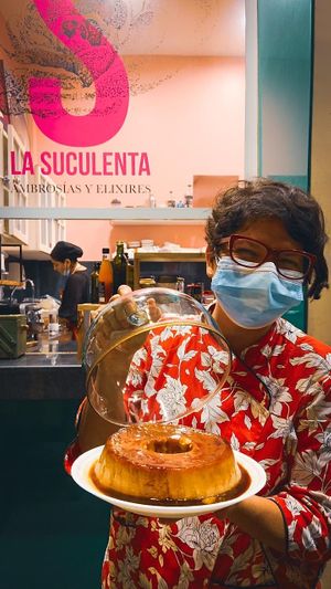 Flan de Zapallo, or Pumpkin flan. One of the favourites. at La Suculenta in Guayaquil