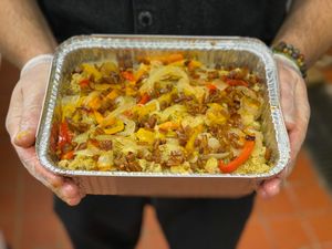 Family serving of our GF & VG Mac & Cheese.  Get your comfort fix with this!!! at I.C.Bing Cafe & Market in Colorado Springs