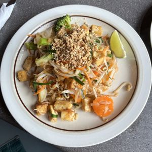 Pad thai  at Parichat's Asia Thai in Truro
