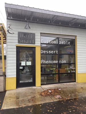 outside  #Veganuary at Hail Snail in Portland