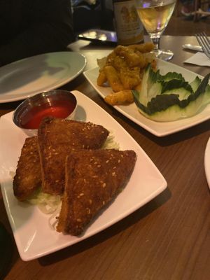 Lions mane mushroom toast  at The Orchid Vegan Restaurant in York