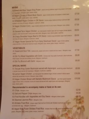 Menu 2 at The Orchid Vegan Restaurant in York