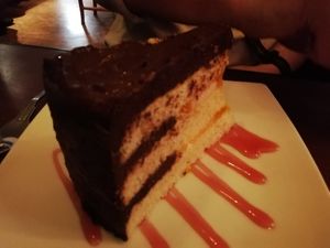 Vegan Jaffa cake at The Orchid Vegan Restaurant in York