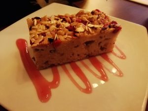 Vegan banana bread at The Orchid Vegan Restaurant in York