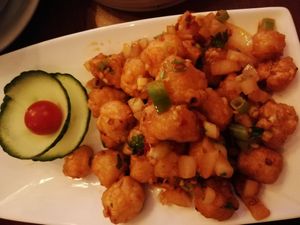 Salt and pepper tofu at The Orchid Vegan Restaurant in York