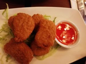 Vegan chicken nuggets at The Orchid Vegan Restaurant in York