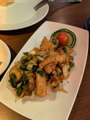 The life changing calamari at The Orchid Vegan Restaurant in York