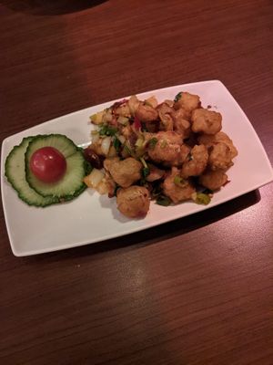 Salt and pepper tofu at The Orchid Vegan Restaurant in York