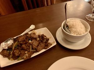 Vegan beef  at The Orchid Vegan Restaurant in York