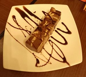 Salted caramel chocolate cheesecake 👌 at The Orchid Vegan Restaurant in York