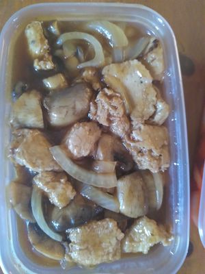 Stir-fry mushroom - takeaway (June 2022) at The Orchid Vegan Restaurant in York