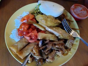 Another delicious takeaway plate - see previous photos(June 2022) at The Orchid Vegan Restaurant in York