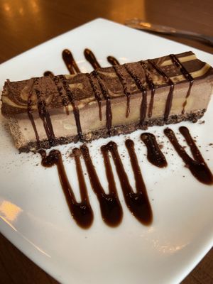 Chocolate Salted Caramelised Biscuit Cheesecake  at The Orchid Vegan Restaurant in York