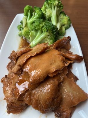 Cantonese char siu  at The Orchid Vegan Restaurant in York