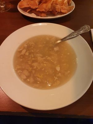 Sweetcorn soup at The Orchid Vegan Restaurant in York