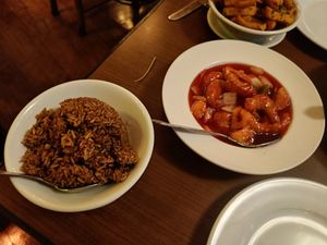 Mushroom fried rice at The Orchid Vegan Restaurant in York
