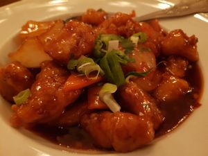 Vegan House Special Stir Fry in Spicy Szechuan Sauce at The Orchid Vegan Restaurant in York