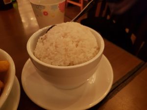Steamed Jasmine Rice at The Orchid Vegan Restaurant in York