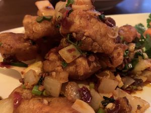 Deep fried “Calamari”  at The Orchid Vegan Restaurant in York