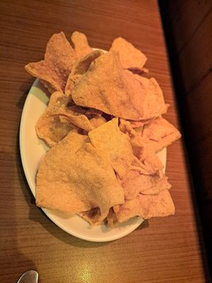 Crackers made from peas not prawns at The Orchid Vegan Restaurant in York