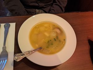 One of our soups, delicious and hot! at The Orchid Vegan Restaurant in York