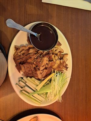 Duck sharing starter at The Orchid Vegan Restaurant in York