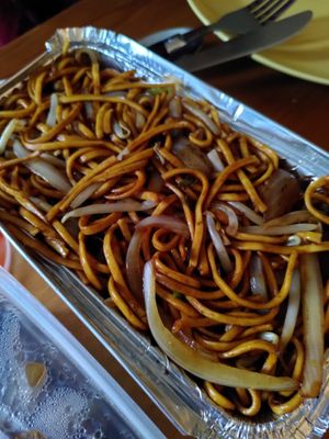 Stir fried noodles (May 2023) at The Orchid Vegan Restaurant in York