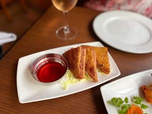 Forgot to take photos of the mains!! at The Orchid Vegan Restaurant in York