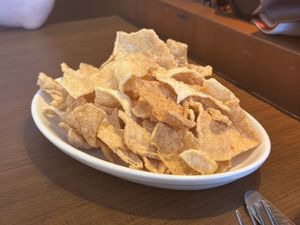 Vegan crackers  at The Orchid Vegan Restaurant in York
