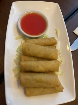 Mini fried spring rolls  at The Orchid Vegan Restaurant in York