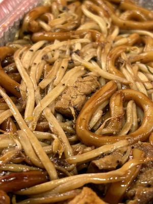 Udon with black pepper tofu   at The Orchid Vegan Restaurant in York