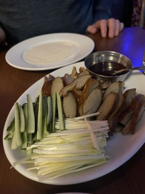 Mock Duck Pancakes  at The Orchid Vegan Restaurant in York