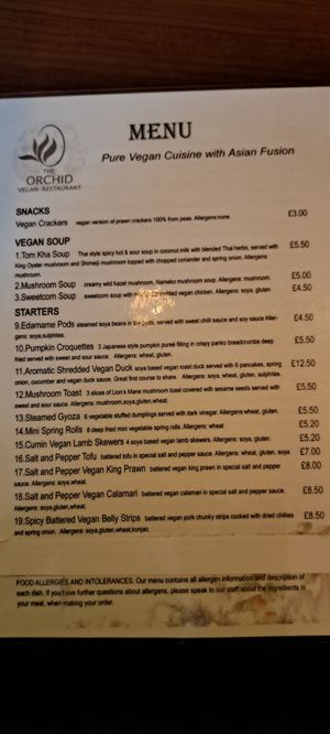  at The Orchid Vegan Restaurant in York