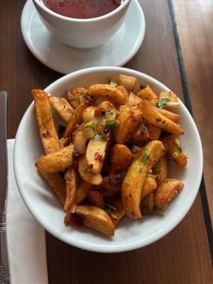Salt & pepper chips  at The Orchid Vegan Restaurant in York