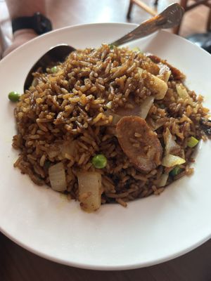 Singapore style rice  at The Orchid Vegan Restaurant in York