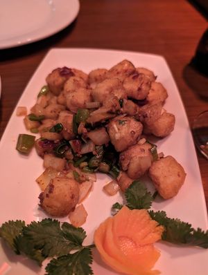 Sweet and sour tofu at The Orchid Vegan Restaurant in York