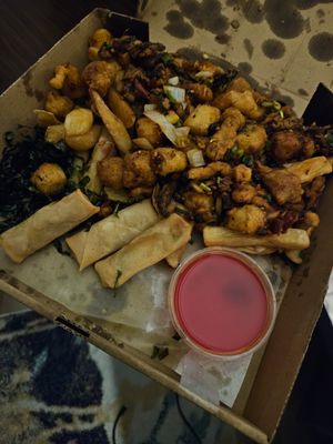 9" salt and pepper munch box at The Orchid Vegan Restaurant in York