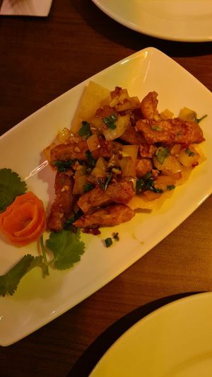 Vegan calamari at The Orchid Vegan Restaurant in York