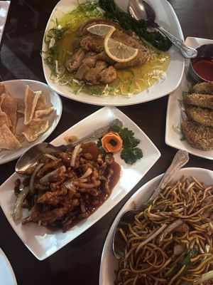 The most amazing selection of food, really recommend the lemon chicken and pumpkin croquettes  at The Orchid Vegan Restaurant in York