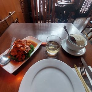 Pork chops at The Orchid Vegan Restaurant in York