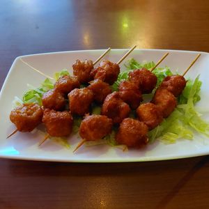 Lamb Skewers at The Orchid Vegan Restaurant in York