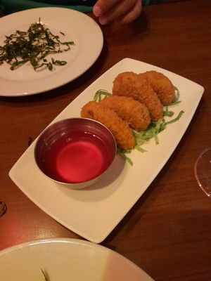 Pumpkin croquettes at The Orchid Vegan Restaurant in York