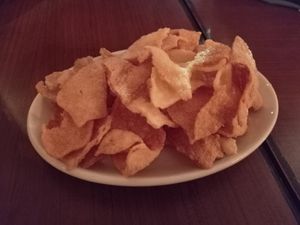 Vegan crackers at The Orchid Vegan Restaurant in York