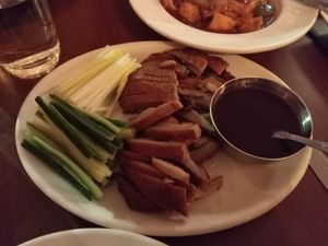 Aromatic shredded vegan duck at The Orchid Vegan Restaurant in York