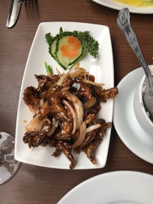 Crispy shredded ‘beef' at The Orchid Vegan Restaurant in York