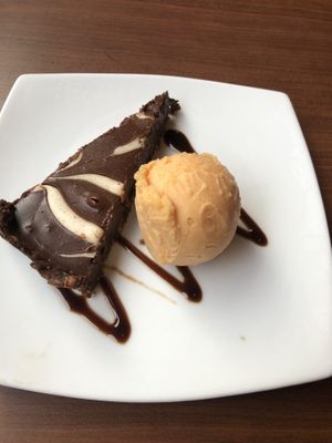 Coconut and chocolate torte at The Orchid Vegan Restaurant in York