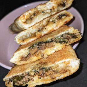 Vegan Mushroom and Cheese, 👍 and Vegan Lamb and Spinach 👍 at Tammy's Borek in Preston