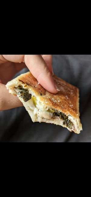 Vegan spinach and cheese at Tammy's Borek in Preston